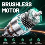 Litheli Cordless Electric Lawn Mower, 13.1 Inch