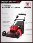 PowerSmart 40V Cordless Lawn Mower with Batteries