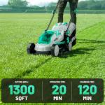 Litheli Cordless Electric Lawn Mower, 13.1 Inch