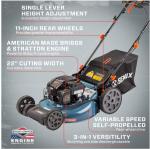 SENIX 22-inch Gas Self-Propelled Lawn Mower