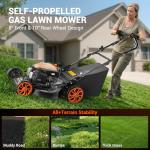 21" Self-Propelled Gas Lawn Mower with Mulching