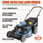 SENIX 201cc 22" Self-Propelled Gas Lawn Mower