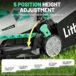 Litheli 20V Cordless 13-Inch Lawn Mower Bundle