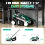 Litheli 20V Cordless 13-Inch Lawn Mower Bundle