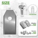 Robotic Mower Blades 30 Pack – Strong Stainless Steel