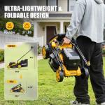 Yellow Cordless Lawn Mower for Easy Cutting