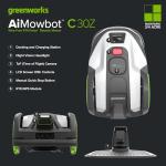 Greenworks C30Z Robotic Lawn Mower with Smart Control