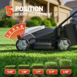 Litheli Cordless Electric Lawn Mower with Battery