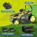 SEYVUM 40V Cordless 16-Inch Lawn Mower