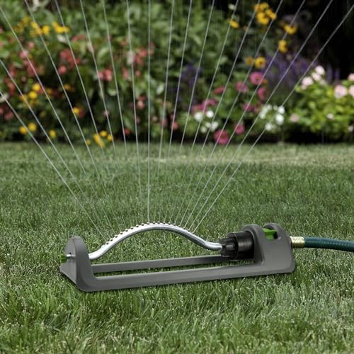 Oscillating Lawn Sprinkler with 18 Brass Nozzles