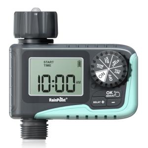 RAINPOINT Automatic Garden Irrigation Timer with LCD