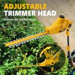 Telescopic Hedge Trimmer with 2 Batteries and Charger