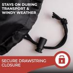 Heavy-Duty Waterproof Lawn Mower Cover with Drawstring