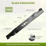 Replacement 21" Mower Blades for HyperTough Mowers