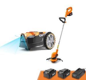LawnMaster OcuMow™ Robot Mower & Trimmer Combo