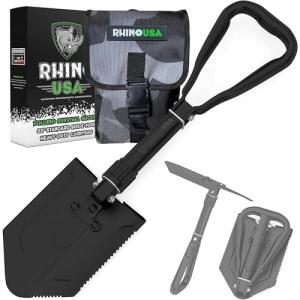 Rhino USA Heavy Duty Folding Survival Shovel