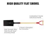 Heavy Duty Spade Shovel with Wooden D-Handle
