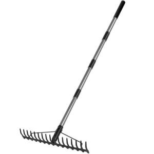 5.4FT Heavy Duty Garden Rake with Stainless Steel Handle
