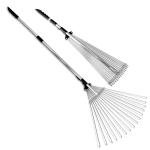 Tabor Tools Telescopic Metal Rake and Leaf Broom