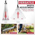 Tabor Tools Telescopic Metal Rake and Leaf Broom