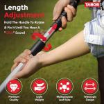 Tabor Tools Telescopic Metal Rake and Leaf Broom