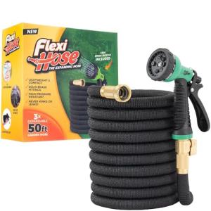 50FT Expandable Garden Hose with 8-Function Nozzle