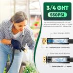 Toolasin 50ft Lightweight Leak-Proof Garden Hose