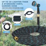 KETTOYA 100 ft Kink-Free Garden Hose with Nozzle