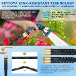 KETTOYA 100 ft Kink-Free Garden Hose with Nozzle