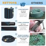 KETTOYA 100 ft Kink-Free Garden Hose with Nozzle