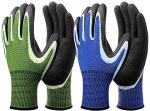 6 Pairs Blue and Green Gardening Gloves for Women