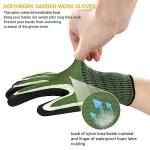 6 Pairs Blue and Green Gardening Gloves for Women