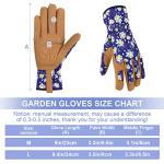 Women’s Thorn-Proof Leather Gardening Gloves - Large