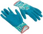 Digz Blue Leaves Pattern Garden Gloves - Small