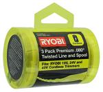 Ryobi .080 Inch Replacement Line Spool (3 Pack)