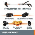 Worx GT Revolution 20V 12" String Trimmer