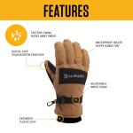 Carhartt Waterproof Gloves for Men - Small, Dark Gray