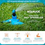 Aqua Joe 4-Pattern Gear Drive Sprinkler