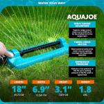 Sun Joe Aqua Joe Oscillating Sprinkler - 4,400 m² Coverage