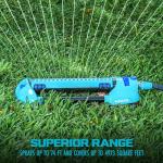 Aqua Joe 4973 Sq Ft Turbo Oscillating Sprinkler