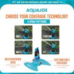 Aqua Joe 4-Pattern Gear Drive Sprinkler