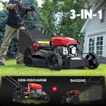 AMERISUN 21" Gas Lawn Mower with 3-in-1 Function