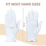White Cotton Tuxedo Gloves with Snap Cuff