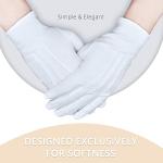 White Cotton Tuxedo Gloves with Snap Cuff