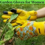Touchscreen Gardening Gloves for Women - Daisy Design