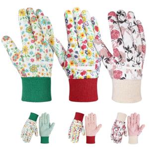 DOFOWORK Women’s Soft Garden Gloves - 3 Pairs
