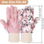 Cute Floral Gardening Gloves for Women - 3 Pairs