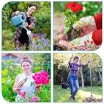 Cute Floral Gardening Gloves for Women - 3 Pairs