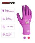 Women's Breathable Latex-Coated Garden Gloves, 2 Pairs