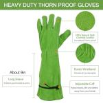 Thorn-Proof Leather Gardening Gloves for Women